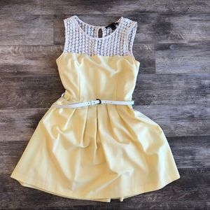 Forever21 Yellow Dress with Belt